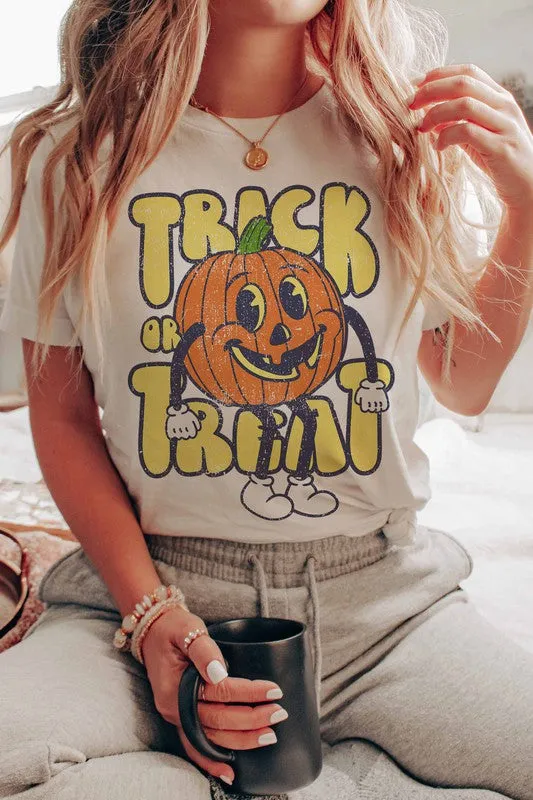 TRICK OR TREAT PUMPKIN GRAPHIC TEE