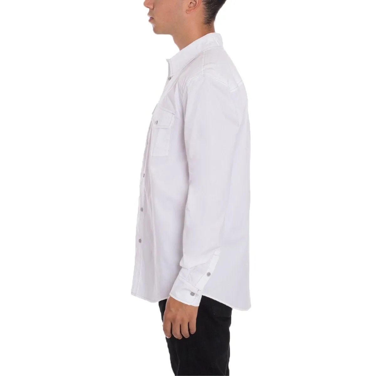 White Weiv Long Sleeve Shirt