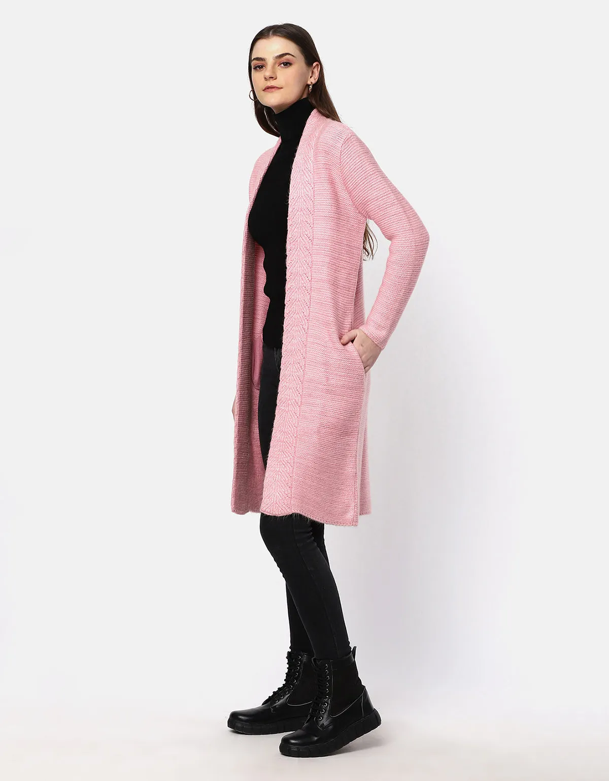 Women Knitted Woolen Front open Shrug