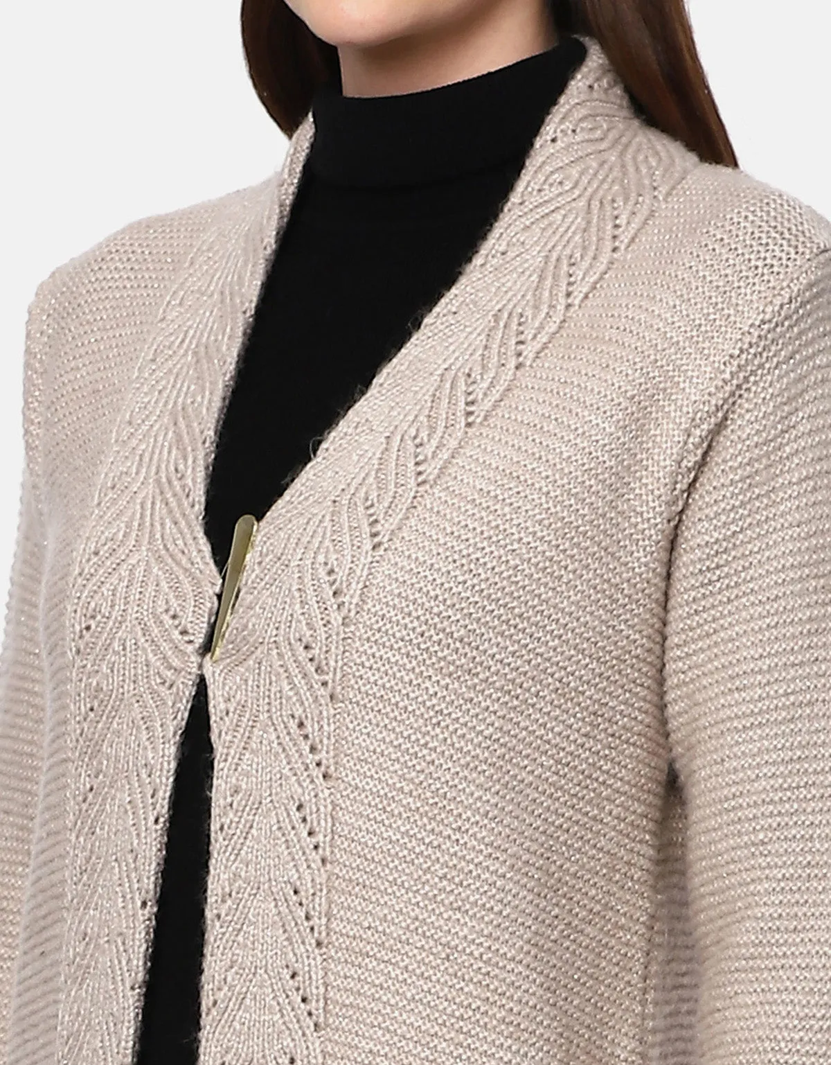 Women Knitted Woolen Front open Shrug