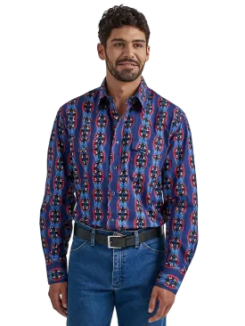 Wrangler Men's Western Snap Printed Shirt